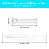Pack Adjustable Drawer Organizers, Clear Expandable Dresser Organizers for Storing Clothes Kitchen Utensils