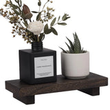 Small Wood Tray Display Stand Farmhouse Bathroom Decor Wooden Soap Pedestal Riser Kitchen Dish Holder for Vanity Counter Sink