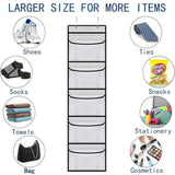 Foldable Wall Hanging Shelves Over The Door Clothes Organizer Storage for Closet with 5 Pockets Organizer for Bedroom Bathroom