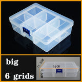 Transparent Plastic box Screw Compartment Box Jewelry Earring Display Case Container Clear Terminal Organizer Tool Storage boxes