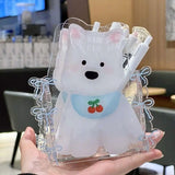 Acrylic Fish Cake Pen Holder Cute Dog Pen Holder Large-Capacity Desktop Stationery Pen Storage Box Home Office Supplies