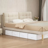 3pcs White Bed Under Storage Boxes | Foldable, Multipurpose for Blankets, Dresses, Quilts, Pillows, Clothes, Flip Top Closure