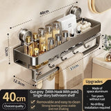 Bathroom Suction Cup Storage Rack Shower Caddy Multi-Functional Towel Holder For Organizing And Drying