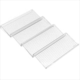 Staged Spice Drawer Organizer Adjustable Acrylic Spice Jars Rack Tray Expandable Seasoning Organizer Cabinet Kitchen Shelves