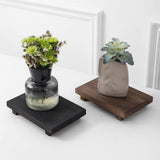 Wood Tray Pedestal Stand Farmhouse Bathroom Decor Decorative Wooden Riser Kitchen Soap Dish Holder for Vanity, Counter, Sink