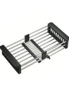 18.2" X 8.9", On Or In Sink Kitchen Basket Dish Drying Rack
