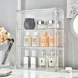Transparent Acrylic Makeup Organizer Dustproof Storage Box Perfume Skincare Display Case Blind Box Figurine Organizer Shelf