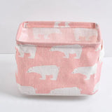 1pc Cotton Linen Fabric Waterproof Desktop Sundries Basket Storage Box Cosmetic Toy Organizer Underwear Socks Clothes Storagebag