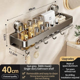 Bathroom Suction Cup Storage Rack Shower Caddy Multi-Functional Towel Holder For Organizing And Drying