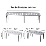 Retractable Storage Rack Kitchen Shelf Organizer Multifunctional Cabinet Layered Dish Seasoning Bottle Finishing Home Supplies