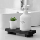 Small Wood Tray Display Stand Farmhouse Bathroom Decor Wooden Soap Pedestal Riser Kitchen Dish Holder for Vanity Counter Sink