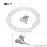 2m 8/10/16/22/28/32/42mm Cable Protector Wire Organizer Computer Cord Protective Bite Tube Clip Management Tool Spiral Winder