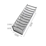 1-2PC 6/7/11 Grids Closet Organizer for Socks Home Separated Underwear Storage Box Jeans Bra Organizer Foldable Drawer Organizer