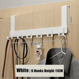 Door Hanger Storage 6 Hooks Over The Door Clothes Coat Hat Towel Hanger Home Organizer Rack Bathroom Kitchen Accessories Holder