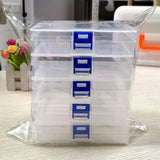 5 transparent plastic storage boxes can accommodate small items, small toys, decorations, small cards, sorted storage, not messy