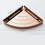 304 Stainless Steel Bathroom Storage Rack Coner Shelf Rose Gold Shower Rack Wall Mounted Organizer Shelf Bahroom Hardware Rack