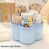 1PC 360° Rotating Pen Holder Cute Large Capacity Multifunctional Desktop Stationery Storage Organizer