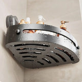 Suction Cup Bathroom Shelf Wall Mounted Three-story Storage Organizer Strong Load-bearing Stainless Steel Wall Corner Shelf