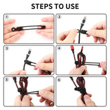 Silicone Cable Ties,Cord Organizer,Cable Straps,Reusable Cord Ties,Travel Cable Organizer ,Cute Elastic Tie, Wire Ties
