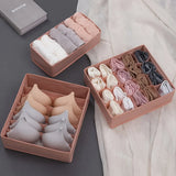 3pcs Space Saving Underwear Organizer Multi-Compartment Drawer for Bras, Panties Socks Closet, Bedroom Storage Boxes