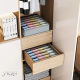 1pc Fabric Storage Box with 24 Compartments - Foldable Stackable Organizer for Socks Ties Underwear Space-Saving Drawer Divider