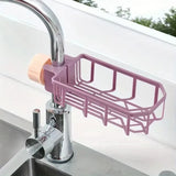 Kitchen Sink Storage Shelf Non-Perforated Faucet Rack for Dishwashing Sponge Brush Creative Drain Rack Hot Selling