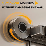 Space Aluminum Suction Cup Mop Rack Punch-Free with Buckle Clamp Mop Rack Wall-mounted Removable Hook Mop Clip Balcony Bathroom