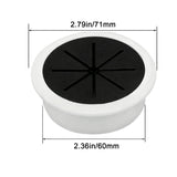 50mm 60mm Cable Grommet Desk Cord Hole Cover, Wire Outlet Port Threading Box Cover for Office Table Countertop Cable Management