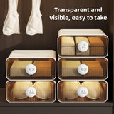 Transparent Drawer Organizer with Aromatherapy Handle – Stackable Divided Box for Socks, Underwear, and Lingerie Storage