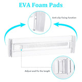 Pack Adjustable Drawer Organizers, Clear Expandable Dresser Organizers for Storing Clothes Kitchen Utensils