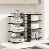 8 Tier Pot Organizers Rack With 3 DIY Methods, Adjustable Pan Organizer Under Cabinet Kitchen Organization And Storage Pots And Pans Organizer Under Cabinet