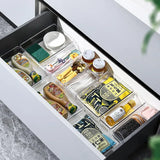 Drawer Organizers Clear Plastic Tub Containers for Bathroom Dressing Table Storage, Home Organization Makeup Kit