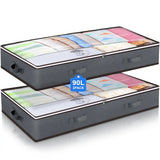 New Non-woven Underbed Quilt Storage Bag Organizer Wardrobe Clothes Dust Moisture-proof Finishing Bag Foldable Storage Box