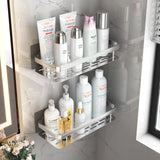 Bathroom Storage Rack Stainless Steel Anti Rust Storage Shower Rack Suction Cup Storage Rack Household Storage Appliances