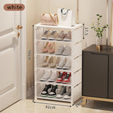 Shoe rack Small shoe cabinet widened against the wall door shoe rack small narrow household storage rental multi-storey