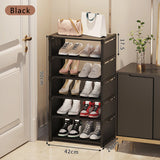 Shoe rack Small shoe cabinet widened against the wall door shoe rack small narrow household storage rental multi-storey