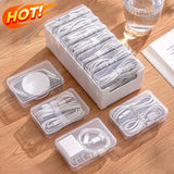1Set Desk Storage Data Cable Storage Box Cable Organizer Bag Power Charging Cable Management Jewelry Practical Storage New