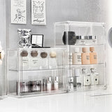 Transparent Acrylic Makeup Organizer Dustproof Storage Box Perfume Skincare Display Case Blind Box Figurine Organizer Shelf
