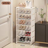 Shoe rack Small shoe cabinet widened against the wall door shoe rack small narrow household storage rental multi-storey