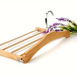Solid Wood Multifunctional Multi-tier Trouser Rack Household Wooden Coat Rack Towel Scarf Tie Storage Rack Flocking Non-marking