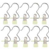 10/20/30PCS Stainless Steel Clothespins Laundry Clothes Pegs Hook Portable Hanging Clothes Clip Pants Socks Storage Clip