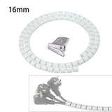 2m 8/10/16/22/28/32/42mm Cable Protector Wire Organizer Computer Cord Protective Bite Tube Clip Management Tool Spiral Winder