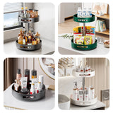 360° Rotating Kitchen Spice Rack Carbon Steel Lazy Susan Turntable Organizer for Pantry Cabinet Countertop