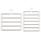 7 Layers Stainless Steel Pants Hanger Space Saving Closet Organizer Trousers Rack Non-Slip Wardrobe Storage Clothes Rack
