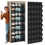 14/24/40 Grids Over The Door Shoe RackMesh Pockets Hanging Shoe Organizer For Closet Hanging Shoe Rack Holder