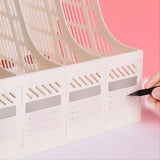 1 pcs, thickened file rack, file frame, quadruple file seat, simple data basket, shelf, file basket, office use, student use