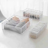 1-2PC 6/7/11 Grids Closet Organizer for Socks Home Separated Underwear Storage Box Jeans Bra Organizer Foldable Drawer Organizer