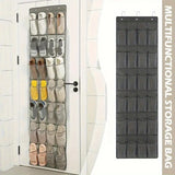 24 compartments shoe storage bag, door hanging storage bag, suitable for bedrooms, living rooms, dormitories, shoe storage bag
