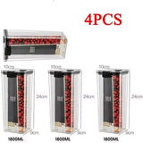 460-1800ml Sets Stackable Kitchen Sealed Jar Plastic Food Storage Box Multigrain Tank Bottle Dried Fruit Tea Storage Containers