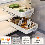 Pull Out Storage Tray Kitchen Sliding Cabinet Shelf with Slide Rails Drawer Spice Rack Bowl Dish Shelf Pantry Kitchen Organizer